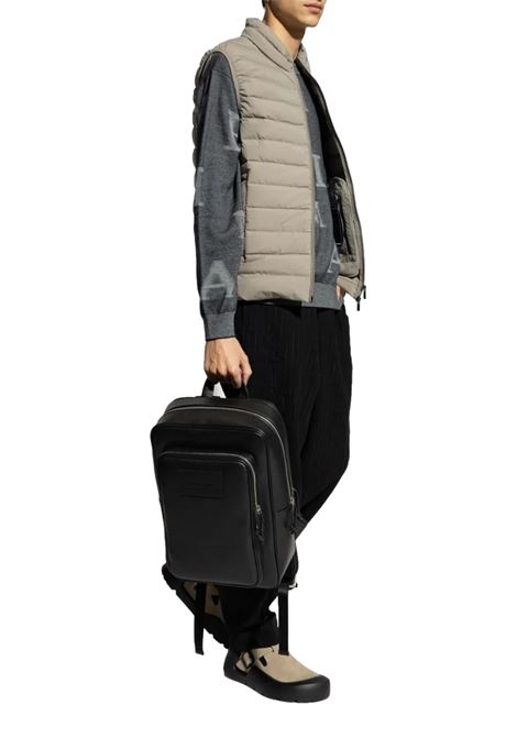 MAGLIONE IN LANA VERGINE A MICRO RIGHE BICOLORE CON LETTERING ALL OVER EMPORIO ARMANI | Maglie | 6D1MX8 1MJGZF635